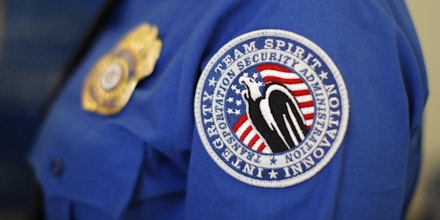LOS ANGELES, CA - FEBRUARY 20:  A TSA arm patch is seen at Los Angeles International Airport (LAX) on February 20, 2014 in Los Angeles, California. Secretary of Homeland Security Jeh Johnson is viewing Transportation Security Administration security operations and the U.S. Customs and Border Protection Federal Inspection Facility at LAX, and will meet with the Joint Regional Intelligence Center in Los Angeles on his two-day visit to southern California.  (Photo by David McNew/Getty Images)