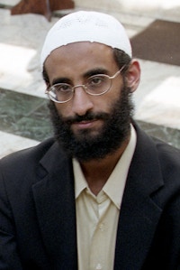 Anwar Al-Awlaki at Dar al Hijrah Mosque on October 4 2001 in Falls Church, VA. (Photo by Tracy Woodward/The Washington Post).