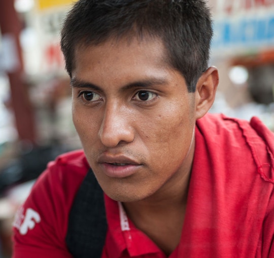 Forty-three male students from the Raul Burgos Rural Teachers College in Ayotzinapa, Guerrero were disappeared on September 26, 2014 at the hands of local police working in conjunction with drug traffickers. As a surviving witness to events of that evening, Ernesto Guerrero Cano, 23, a first-year student, was on one of the buses that students had commandeered for later transportation needs and that was targeted by deadly police automatic weapons fire.