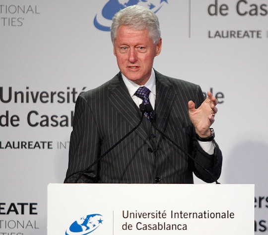 Image #: 21352807    Former U.S. President Bill Clinton speaks during a news conference at the international university in Casablanca February 24, 2013. REUTERS/Stringer  (MOROCCO - Tags: POLITICS)       REUTERS /STRINGER /LANDOV
