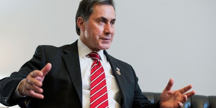 UNITED STATES - FEBRUARY 26: Rep. Gary Palmer, R-Ala., is interviewed by CQ Roll Call in his Cannon Building office, February 26, 2015.  (Photo By Tom Williams/CQ Roll Call) (CQ Roll Call via AP Images)