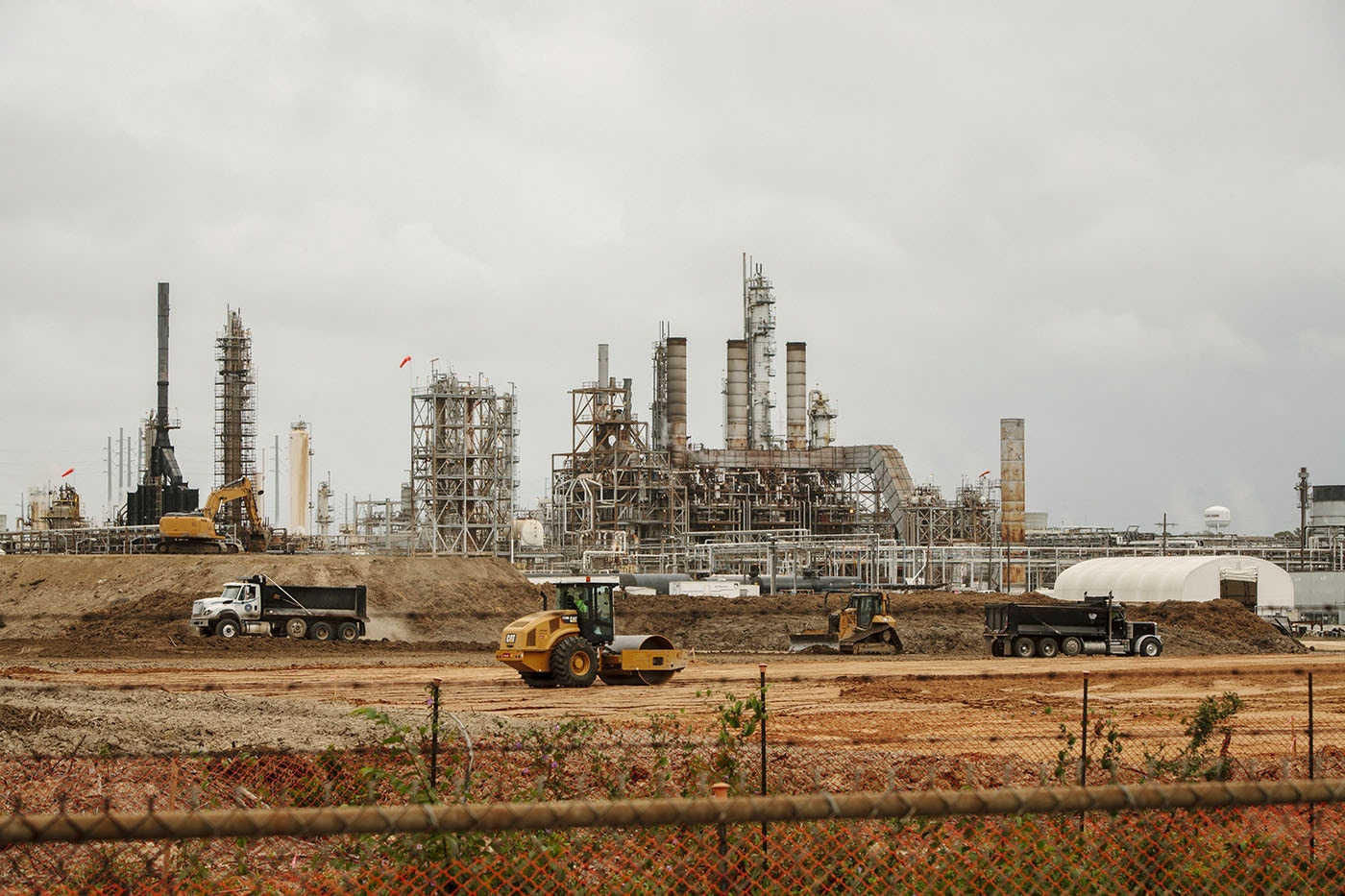 The Sasol plant is rapidly expanding across acres of land that were once part of the tiny towns of Westlake and Mossville, La., Oct. 23, 2015.