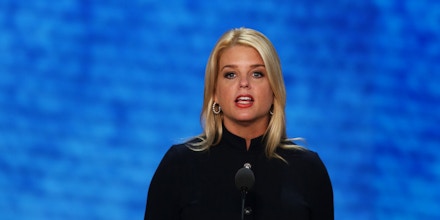 TAMPA, FL - AUGUST 29:  Florida Attorney General Pam Bondi speaks during the third day of the Republican National Convention at the Tampa Bay Times Forum on August 29, 2012 in Tampa, Florida. Former Massachusetts Gov. Mitt Romney was nominated as the Republican presidential candidate during the RNC, which is scheduled to conclude August 30.  (Photo by Mark Wilson/Getty Images)