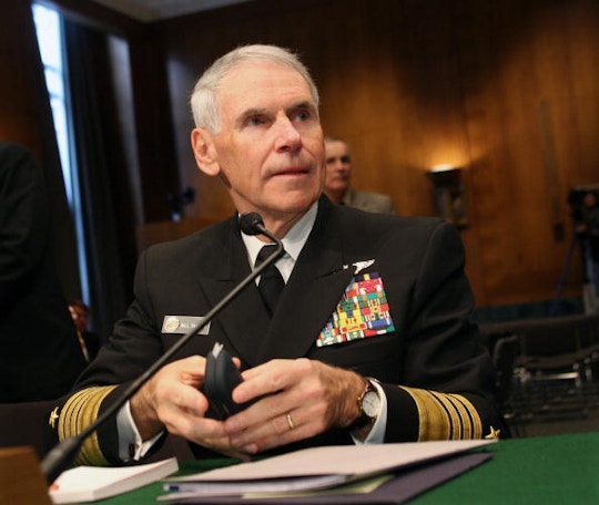 Admiral William Fallon testifies at a Senate Armed Services