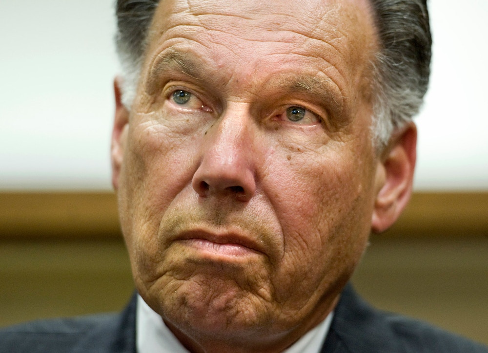 Orange County District Attorney Tony Rackauckas listens to a reporter's question during a press conference, Santa Ana, Cali., March 20, 2013