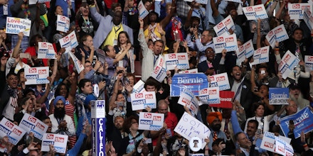 PHILADELPHIA, PA - JULY 26: The California delegation casts their votes during roll call on the second day of the Democratic National Convention at the Wells Fargo Center, July 26, 2016 in Philadelphia, Pennsylvania. An estimated 50,000 people are expected in Philadelphia, including hundreds of protesters and members of the media. The four-day Democratic National Convention kicked off July 25. (Photo by Alex Wong/Getty Images)