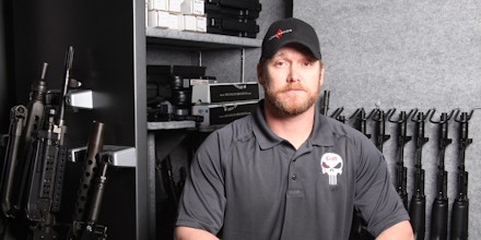 Chris Kyle at the Craft International offices in Dallas,Texas on March 20, 2012. Chris Kyle is a retired United States Navy SEAL who is the most lethal sniper in U.S. military history with over 150 confirmed kills and an additional 100 unconfirmed kills. Craft International provides security, defense and combat weapons training.