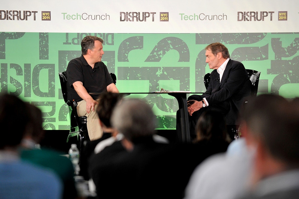 NEW YORK, NY - MAY 24:  Paul Graham of Y Combinator and Charlie Rose (R) during  TechCrunch Disrupt New York May 2011 at Pier 94 on May 24, 2011 in New York City.  (Photo by Joe Corrigan/Getty Images for AOL)