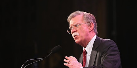 DES MOINES, IA - JANUARY 24:  Former Ambassador to the United Nations John Bolton speaks to guests  at the Iowa Freedom Summit on January 24, 2015 in Des Moines, Iowa. The summit is hosting a group of potential 2016 Republican presidential candidates to discuss core conservative principles ahead of the January 2016 Iowa Caucuses.  (Photo by Scott Olson/Getty Images)
