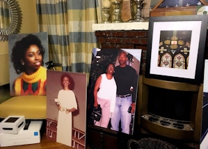 Photographs of Cynthia Maria Hurd are displayed in the living room of the North Charleston home of her widower, Arthur Stephen Hurd, on Jan. 6, 2017.