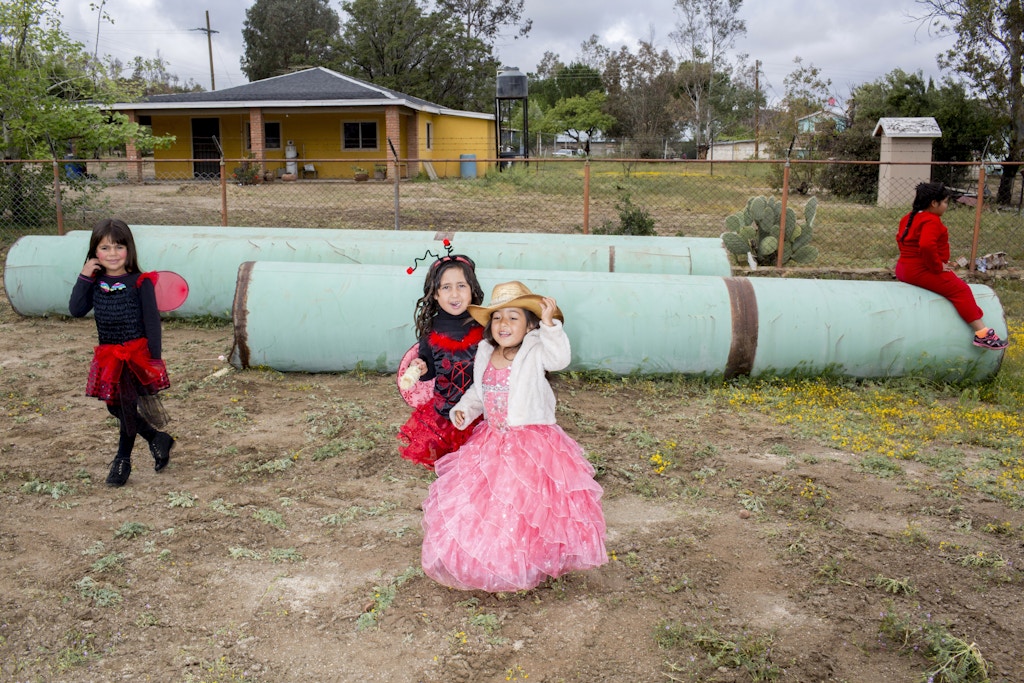 April 8, 2016. Jacumel, Mexico. A group of children play at a spring festival in the small border town of Jacumel near Tijuana.