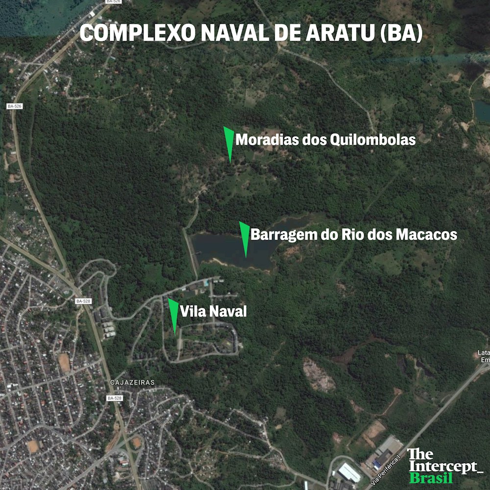 Mapa Complexo Naval de Aratu (BA)