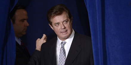 Paul Manafort , senior aid to Republican Presidential candidate Donald Trump attends an event on foreign policy in Washington on Wednesday April 27, 2016 in Washington, DC, USA. Photo by Olivier Douliery/Sipa USA