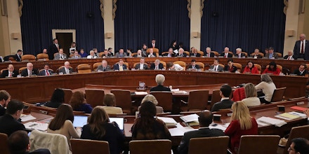 Members of the House Ways and Means Committee hold a markup hearing to begin work on the proposed American Health Care Act, the Republican attempt to repeal and replace Obamacare, in the Longworth House Office Building on Capitol Hill March 8, 2017 in Washington, DC.
