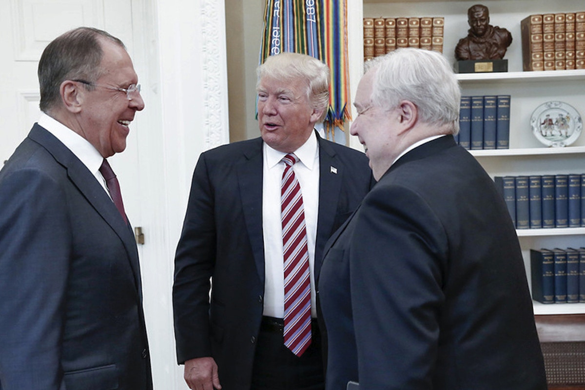 Image result for trump laughing with the russians