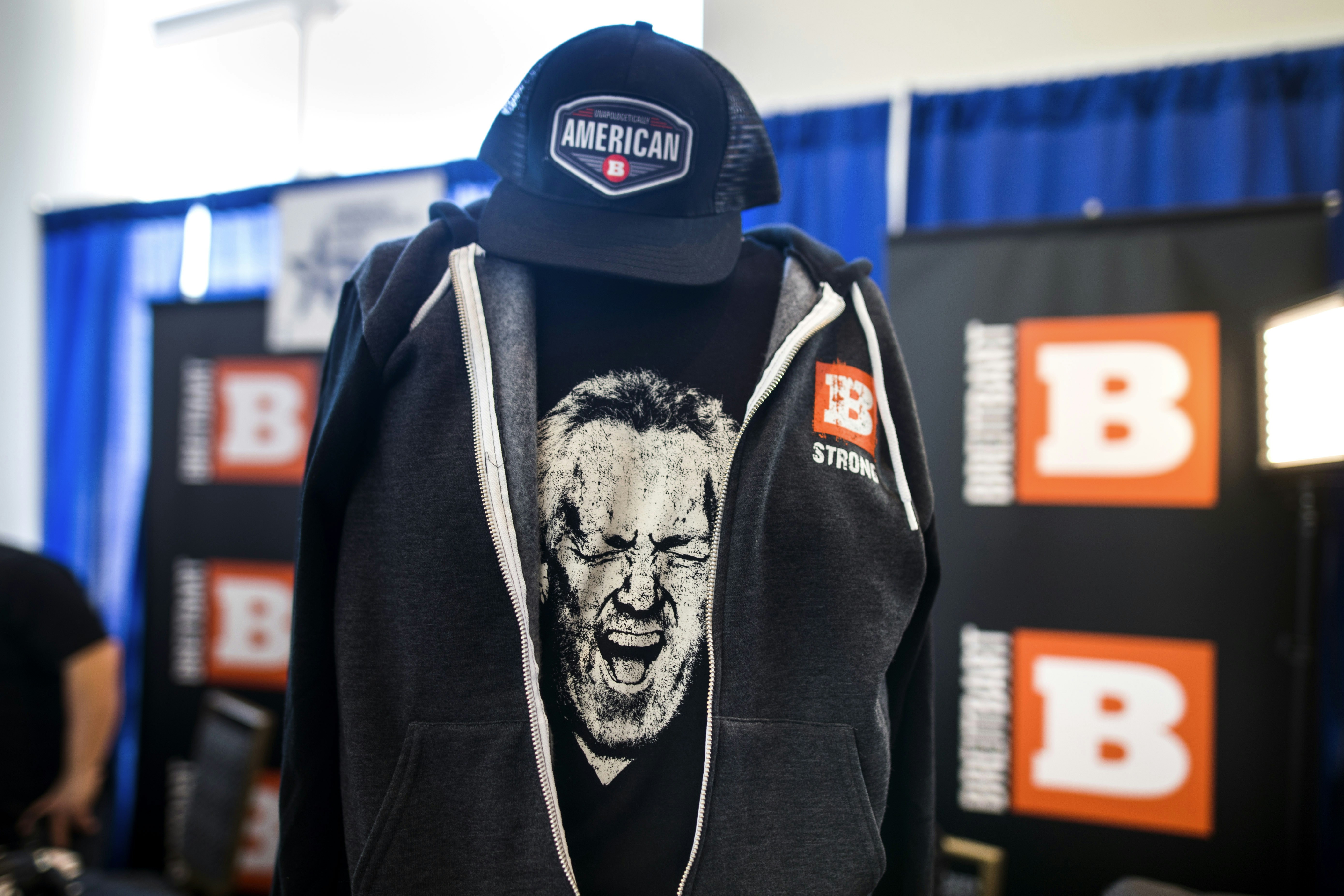 epa05810792 The late founder of Bretibart News, Andrew Breitbart, is seen on a t-shirt at the 44th Annual Conservative Political Action Conference (CPAC) at the Gaylord National Resort & Convention Center in National Harbor, Maryland, USA, 23 February 2017. US President Trump is expected to address the conference on 24 February.  EPA/JIM LO SCALZO