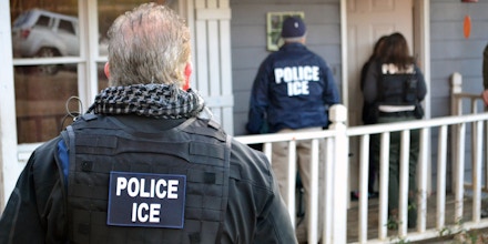 ATLANTA, GA - FEBRUARY 9: In this handout provided by U.S. Immigration and Customs Enforcement,  Foreign nationals were arrested this week during a targeted enforcement operation conducted by U.S. Immigration and Customs Enforcement (ICE) aimed at immigration fugitives, re-entrants and at-large criminal aliens February 9, 2017 in Atlanta, Georgia.  (Photo by Bryan Cox/U.S. Immigration and Customs Enforcement via Getty Images)