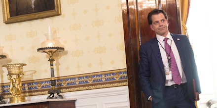 WASHINGTON, DC - JULY 24: (AFP OUT) White House Communications Director Anthony Scaramucci is seen before the start of a health care related event at The White House on July 24, 2017 in Washington, DC. (Photo by Chris Kleponis - Pool/Getty Images)