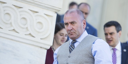 UNITED STATES - MAY 3: Rep. Clay Higgins, R-La., descends the House Steps of the Capitol after a vote on May 3, 2017. (Photo By Tom Williams/CQ Roll Call) (CQ Roll Call via AP Images)