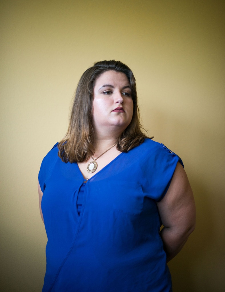 FORT WORTH, TEXAS - AUGUST 17: Aubrey Reinhardt, a patient advocacy volunteer for Planned Parenthood, poses for a portrait at the Planned Parenthood facility in Fort Worth, TX, on Thursday, August 17, 2017.When Reinhardt was a 20-year-old senior at Texas Tech University in Lubbock, TX, she sought birth control from the university clinic and says she found herself facing the ideological leanings of a clinic physician whom hesitated to prescribe the medication. As a result, Reinhardt visited one of the nearest Planned Parenthood facilities which was located four hours east in Fort Worth, TX.