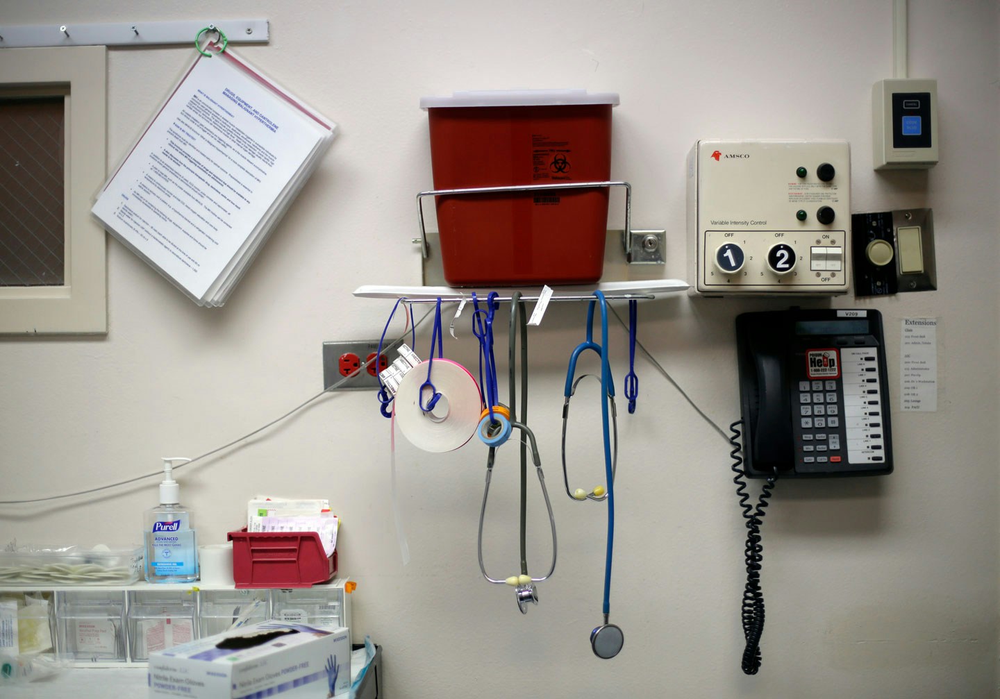 Medical items are seen in an operating room during a tour at Whole Woman’s Health of San Antonio, Tuesday, Feb. 9, 2016, in San Antonio.  The Supreme Court will soon hear Whole Woman's Health’s challenge to HB2, Texas legislation that requires all abortion facilities to meet heightened requirements by becoming ambulatory service centers.  (AP Photo/Eric Gay)
