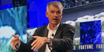 Timothy Sloan, CEO, Wells Fargo, speaks July 19, 2017 at the Fortune Brainstorm Tech conference in Aspen, Colorado.   / AFP PHOTO / ROB LEVER        (Photo credit should read ROB LEVER/AFP/Getty Images)