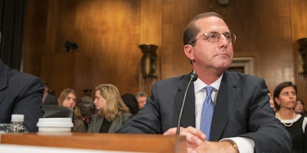 WASHINGTON, DC - NOVEMBER 29:  Alex Michael Azar II to be Health and Human Services Secretary attends full committee hearing on Capital Hill on November 29, 2017 in Washington, DC.  (Photo by Tasos Katopodis/Getty Images)