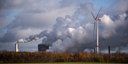 BERHEIM, GERMANY - NOVEMBER 13: Steam rises from the Niederaussem coal-fired power plant operated by German utility RWE, which stands near open-pit coal mines that feed it with coal, on November 13, 2017 near Bergheim, Germany. The COP 23 United Nations Climate Change Conference is taking place in Bonn, about 60km from the Niederaussem plant. The nearby Rhineland coal fields are the biggest source of coal in western Germany and the power plants in the region that they supply emit massive amounts of CO2. (Photo by Lukas Schulze/Getty Images)