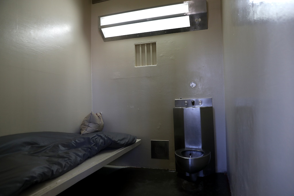 SAN QUENTIN, CA - AUGUST 15:  A view of a cell at San Quentin State Prison's death row adjustment center on August 15, 2016 in San Quentin, California.  San Quentin State Prison opened in 1852 and is California's oldest penitentiary. The facility houses the state's only death row for men and currently has 700 condemned inmates.  (Photo by Justin Sullivan/Getty Images)