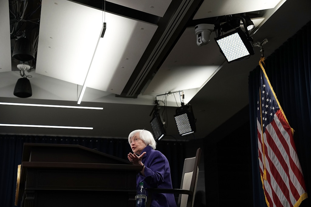 WASHINGTON, DC - DECEMBER 13:  Federal Reserve Chair Janet Yellen speaks during her last news conference in office December 13, 2017 in Washington, DC. Yellen announced that the Federal Reserve is raising the interest rates by a quarter point to 1.5%.  (Photo by Alex Wong/Getty Images)