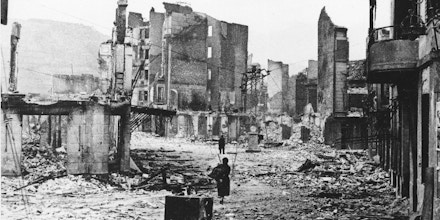 The ancient Basque village of Guernica is shown after an unprovoked attack by German Luftwaffe on April 26, 1937, in which 1,700 of the 5,000 inhabitants were killed. (AP Photo)