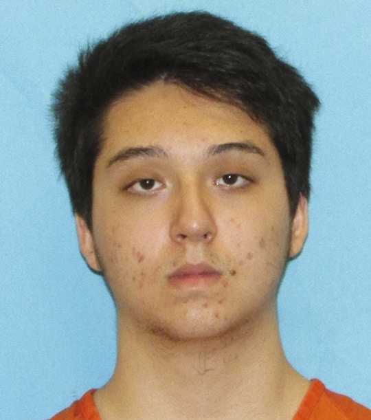This photo provided by the Collin County District Attorney's office in Texas shows Matin Azizi-Yarand, a teenager from Plano, Texas, who has been charged with criminal solicitation of capital murder and making a terroristic threat. Azizi-Yarand is accused of planning a mass shooting at a mall inspired by the Islamic State terror group. He is being held Wednesday, May 2, 2018, at the Collin County jail in McKinney. (Collin County District Attorney's office via AP)