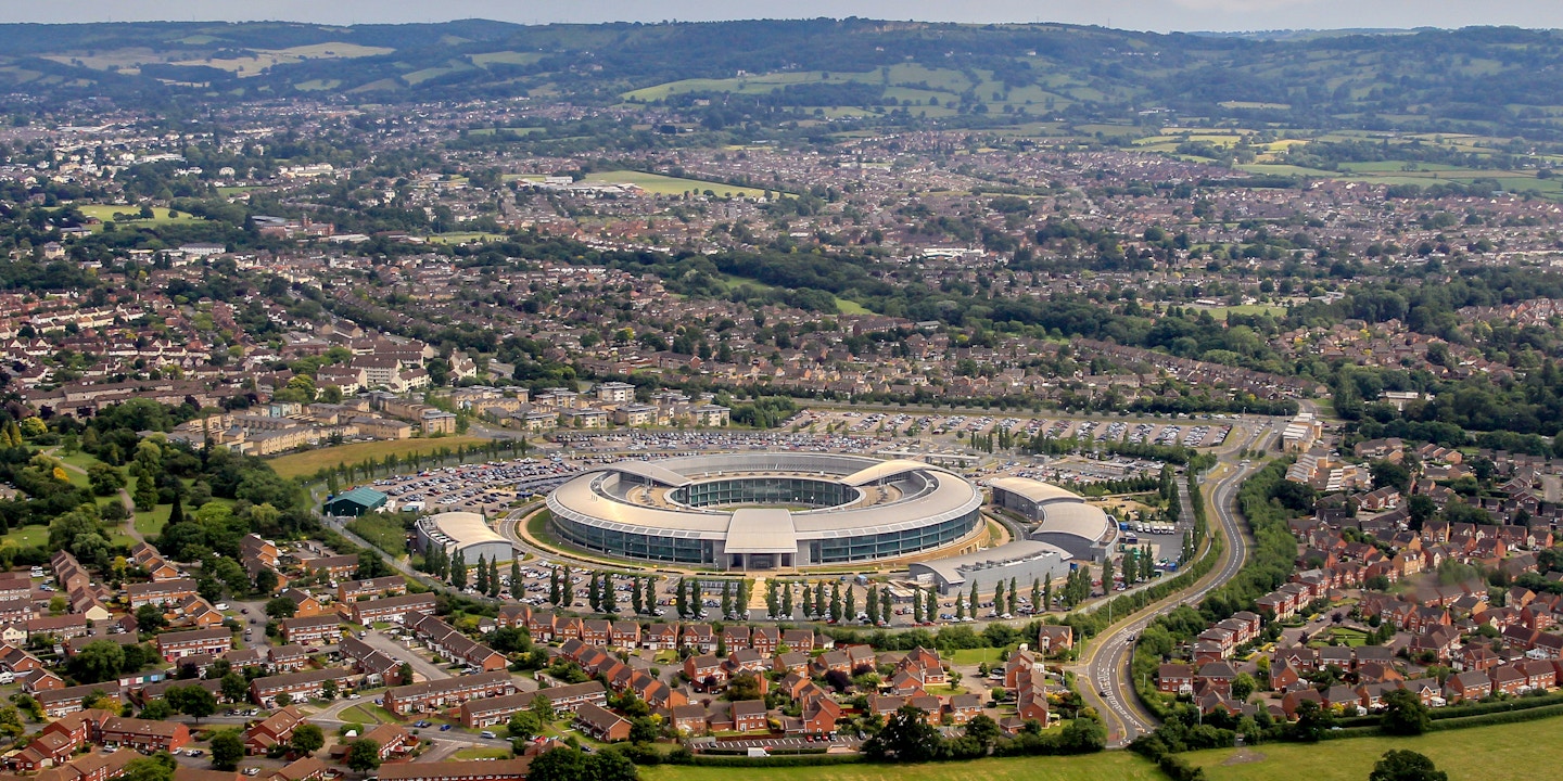 Aerial photograph of the GCHQ, Government Communications Headquarters.