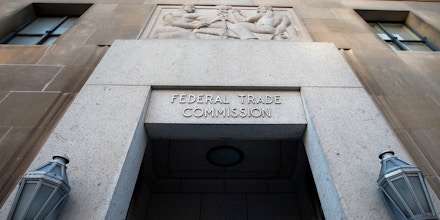 FILE- This Jan. 28, 2015, file photo shows the Federal Trade Commission building in Washington. The Federal Trade Commission says it plans to hold broad-based hearings about technology, competition and privacy of a kind it hasn’t held in more than 20 years. The hearings were announced by Joseph Simons, a Republican who became chair of the FTC in May after being appointed by President Trump. (AP Photo/Alex Brandon, File)