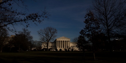 WASHINGTON, DC - FEBRUARY 14: The U.S. Supreme Court is seen in the late afternoon on February 14, 2016 in Washington, DC. Supreme Court Justice Antonin Scalia was at a Texas Ranch Saturday morning when he died at the age of 79. (Photo by Drew Angerer/Getty Images)
