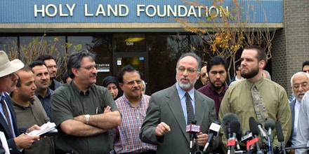 398211 01: Ghassan Elashi, CEO of the Holy Land Foundation speaks with the media December 5, 2001 during a press conference in Richardson, Texas. The Holy Land Foundation disputes claims made by the U.S. government that it used charitable donations to fund Hamas and their goal to destroy Israel. (Photo by Ronald Martinez/Getty Images)