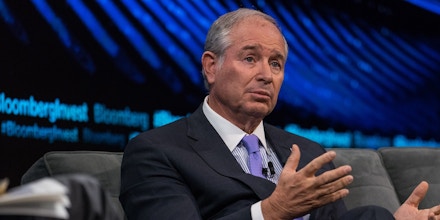 Stephen Schwarzman, co-founder and chief executive officer of Blackstone Group LP, speaks during the Bloomberg Invest Summit in New York, U.S., on Wednesday, June 7, 2017. This invitation-only event brings together the most influential and innovative figures in investing for an in-depth exploration of the challenges and opportunities posed by the constantly changing financial, economic and regulatory landscape. Photographer: Misha Friedman/Bloomberg via Getty Images