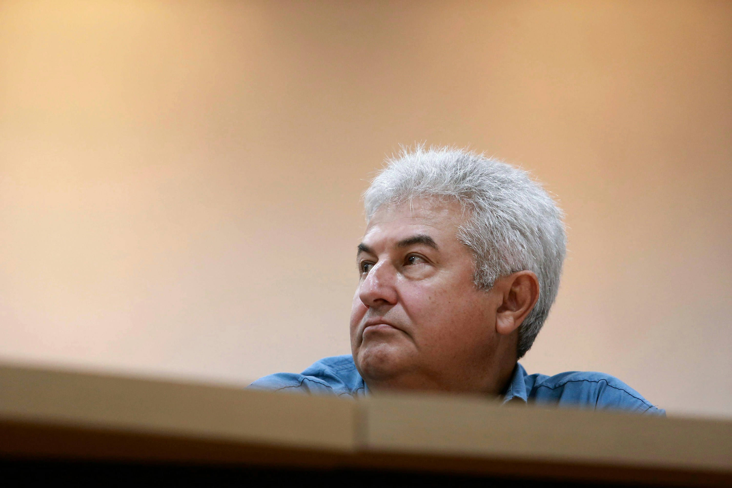 Brazilian astronaut Marcos Pontes attends a lecture with Army General Hamilton Mourao, vice presidential candidate of right-wing Jair Bolsonaro, at Toledo Teaching Institution, in Bauru, in the Brazilian state of Sao Paulo, on September 19, 2018. Pontes supports Bolsonaro's candidacy. Photo: TIAGO QUEIROZ/ESTADÃO CONTEÚDO (Agencia Estado via AP Images)