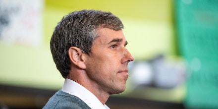 PLYMOUTH, NH - MARCH 20:  Democratic presidential candidate Beto O'Rourke looks on during a meet and greet at Plymouth State College on March 20, 2019 in Plymouth, New Hampshire. After losing a long-shot race for U.S. Senate to Ted Cruz (R-TX), the 46-year-old O'Rourke is making his first campaign swing through New Hampshire after jumping into a crowded Democratic field.  (Photo by Scott Eisen/Getty Images)