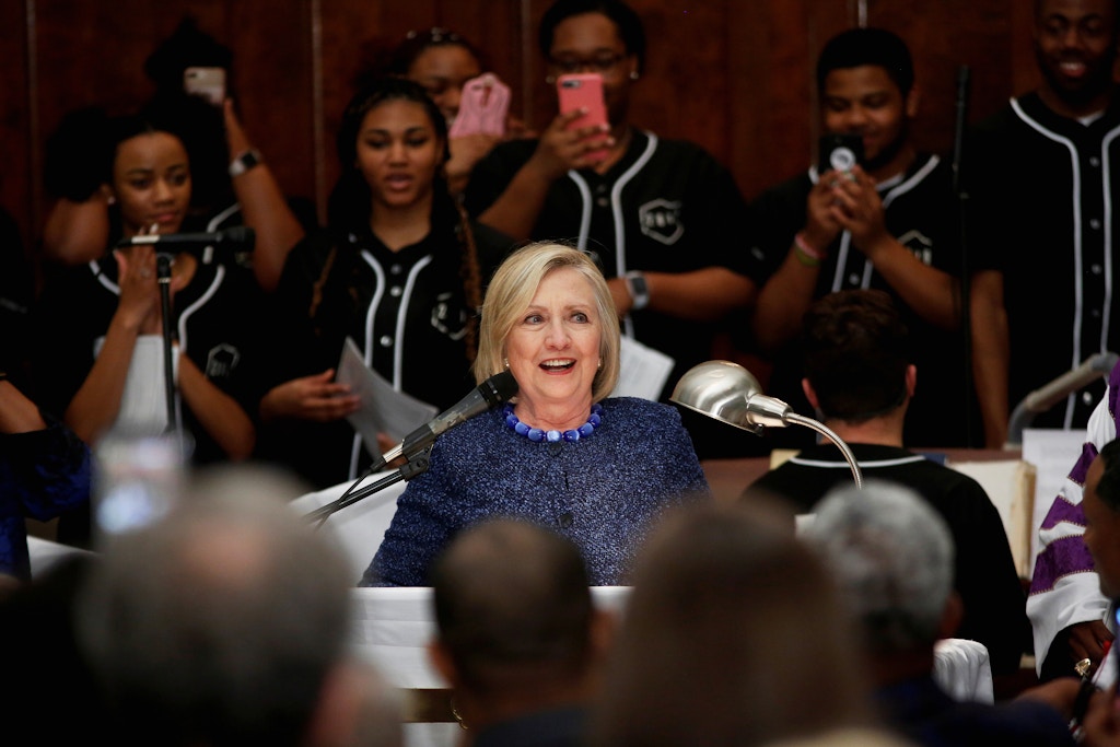 Former Secretary of State Hillary Rodham Clinton speaks during the Bloody Sunday commemorative service at Brown Chapel AME Church in Selma, Alabama, U.S. March 3, 2019.  REUTERS/Chris Aluka Berry - RC1ACA5117B0