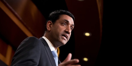 Rep. Ro Khanna speaks at a news conference on Capitol Hill in Washington, D.C., on Jan. 30, 2019.
