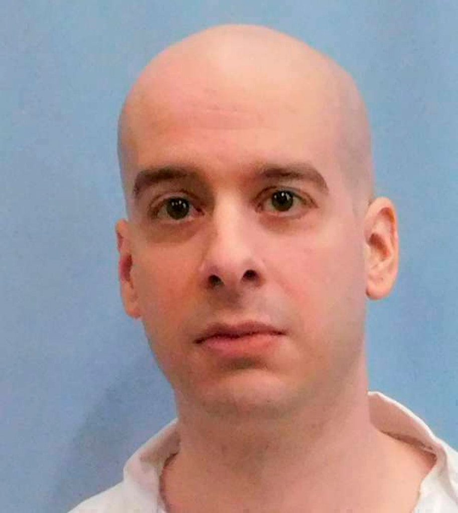 This photo provided by the Alabama Department of Corrections shows Michael Brandon Samra. His attorney has asked the governor to halt his Thursday, May 16, 2019 lethal injection while a Kentucky court weighs the appropriateness of the death penalty for people who were under 21 at the time of their crimes. Samra was 19 when he participated in the 1997 slayings in Shelby County of four people, including two children. (Alabama Department of Corrections via AP)