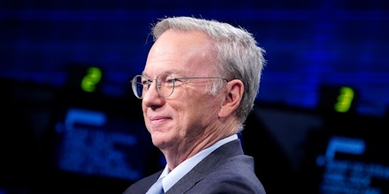 NEW YORK, NEW YORK - APRIL 16: Eric Schmidt , former chairman and CEO at GOOGLE visits Fox Business Network Studios on April 16, 2019 in New York City. (Photo by John Lamparski/Getty Images)
