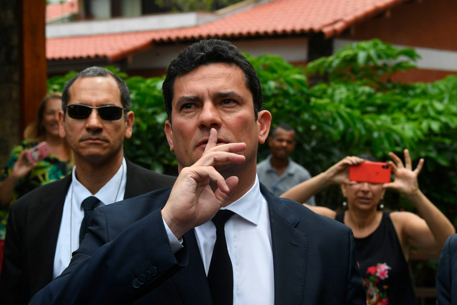 Sergio Moro encontra Jair Bolsonaro no dia 1º de novembro de 2018 na casa do recém-eleito presidente, no Rio de Janeiro.