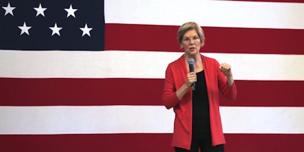 Democratic presidential candidate Sen. Elizabeth Warren, D-Mass., during a campaign stop in Peterborough, N.H., Monday, July 8, 2019. (AP Photo/Charles Krupa)