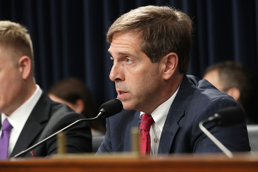 WASHINGTON, DC - JULY 25: The House Appropriations Committee's Homeland Security Subcommittee ranking member Rep. Chuck Fleischmann (R-TN) questions Immigration and Customs Enforcement Acting Director Matt Albence during a hearing in the Rayburn House Office Building on Capitol Hill July 25, 2019 in Washington, DC. Albence testified that the increase in the number of people illegally crossing the U.S.-Mexico border has stretched his agency's budget to the breaking point. (Photo by Chip Somodevilla/Getty Images)