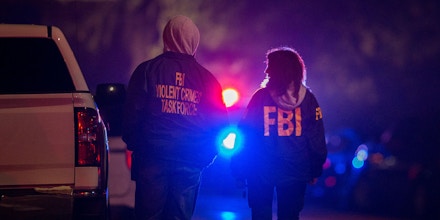 F.B.I. agents monitor the scene near the Borderline Bar and Grill, where a mass shooting occurred in Thousand Oaks, Calif, on November 8, 2018
