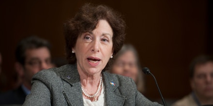 WASHINGTON, DC- Feb. 02: Linda Birnbaum, director of the National Institutes of Environmental Health Sciences and National Toxicology Program, during the Senate Environment and Public Works hearing on chromium-6 and perchlorate and other chemicals that have been found in drinking water supplies the U.S. (Photo by Scott J. Ferrell/Congressional Quarterly/Getty Images)
