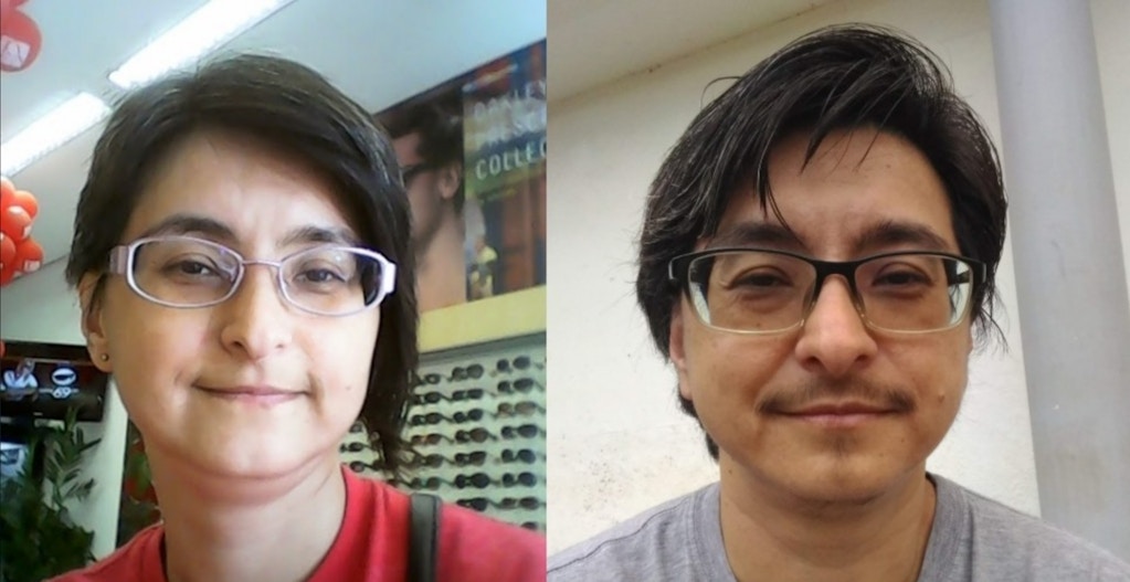Masao antes e depois de iniciar a terapia hormonal. Foto: Acervo pessoal