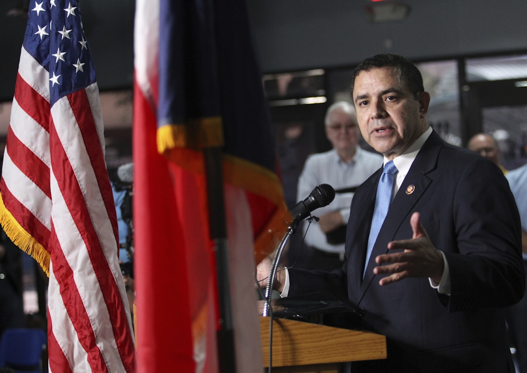 U.S. Rep. Henry Cuellar, D-Laredo, during a press conference to announce latest updates on the $30 million for humanitarian reimbursements to local governments and non-governmental organizations (NGOs) at the southern border at the Humanitarian Respite Center on Friday, July 19,2019 in McAllen. (Delcia Lopez/The Monitor via AP)